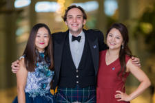 Oliver Barron, Lucy and Wei - Chieftain of the Beijing Scottish Society